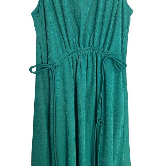 NWOT Athleta Echo Midi Dress Emerald Green Packable Long Breathable Size Small - Picture 3 of 4
